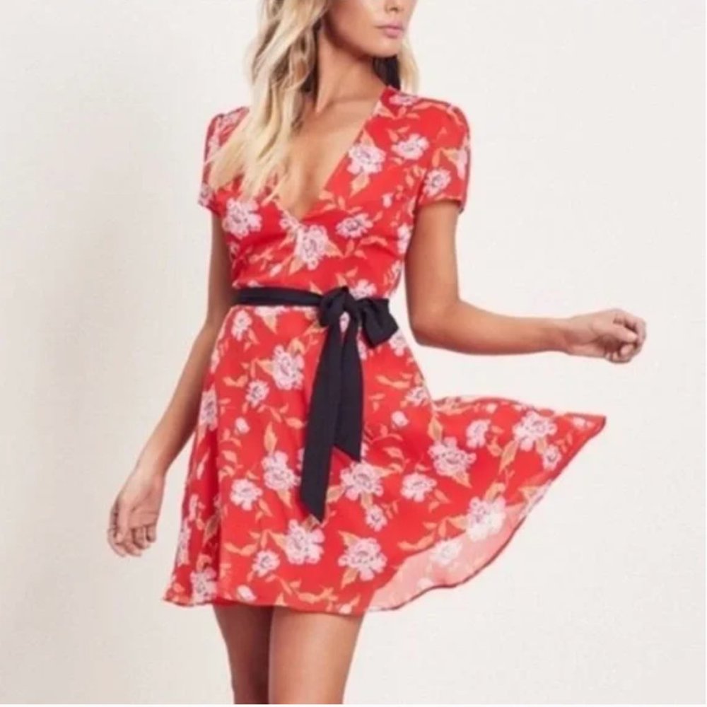 Lovers and friends Red Floral Dress